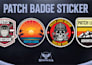 design clean badge, patch, round sticker, label,logo design